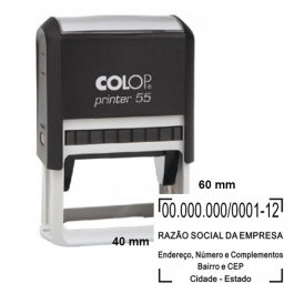 Carimbo Automático Colop Printer 55 60 x 40 mm Master Copiadora e